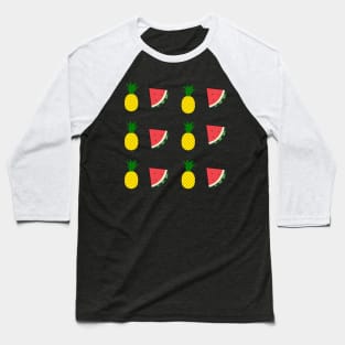 Pineapple and watermelon pattern design Baseball T-Shirt